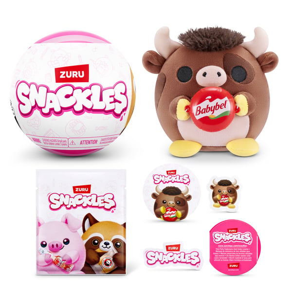 Snackles licenseret serie 3 12 cm plysdyr