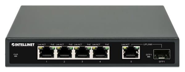 Intellinet 561822 nätverksswitchar Gigabit Ethernet (10/100/1000) Strömförsörjning via Ethernet (PoE) stöd Svart