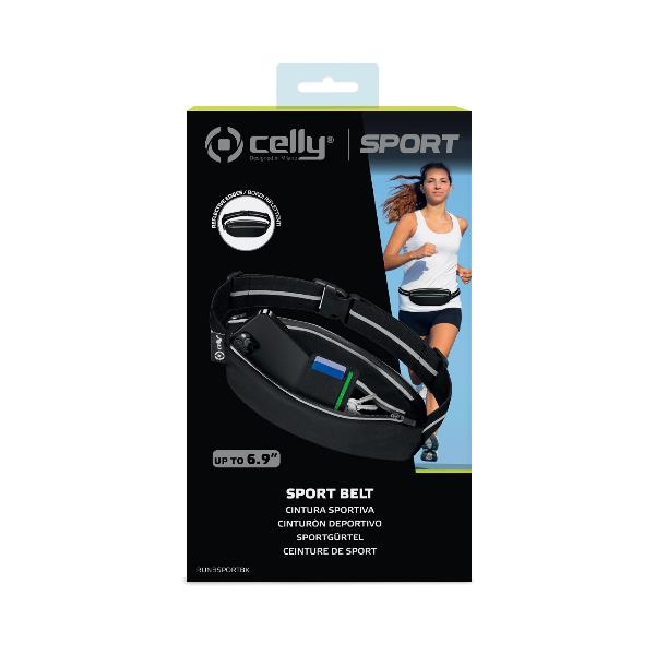 Celly RUNBSPORT midjeväska Nylon Svart