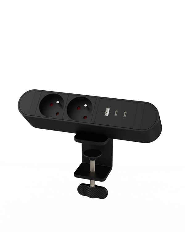 Microconnect MC-MDPS-FR2-30W jatkojohto 1,8 m 2 AC-pistorasia(a) Musta