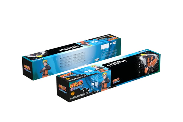 Konix Naruto KX MOUSEPAD XXL BLACK Spelmusmatta Svart, Orange