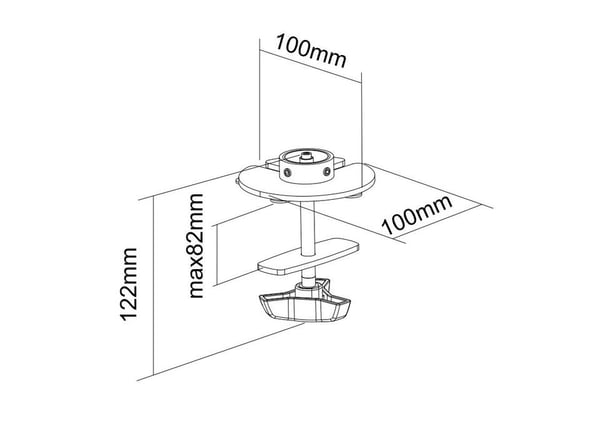 Multibrackets 3408 monitorikiinnikkeen lisävaruste