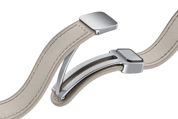 Samsung ET-SHR93SAEGEU Smart bærbart (wearable) tilbehør Band Gråbrun Fluoroelastomer, Vegansk læder