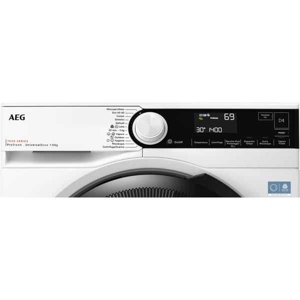 AEG Series 7000 LR7FD104V vaskemaskine Front-læsning 10 kg 1400 rpm Hvid