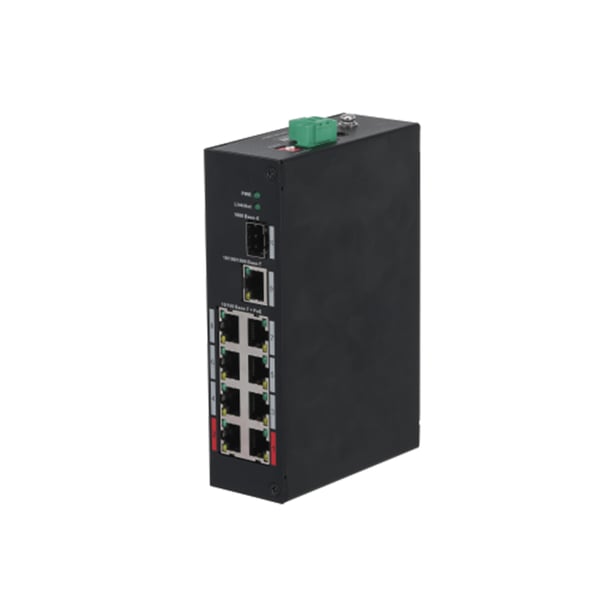 Dahua Technology PFS3110-8ET-96-V2 Ohanterad Fast Ethernet (10/100) Strömförsörjning via Ethernet (PoE) stöd 10U Svart