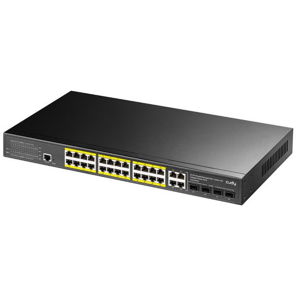 Cudy GS2028PS4 Administreret L2 Gigabit Ethernet (10/100/1000) Strøm over Ethernet (PoE) 1U Sort