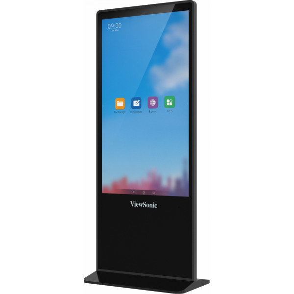 Viewsonic EP5542T skyltställ Totem design 139,7 cm (55") LED 450 cd/m² 4K Ultra HD Svart Pekskärm Android 8.0