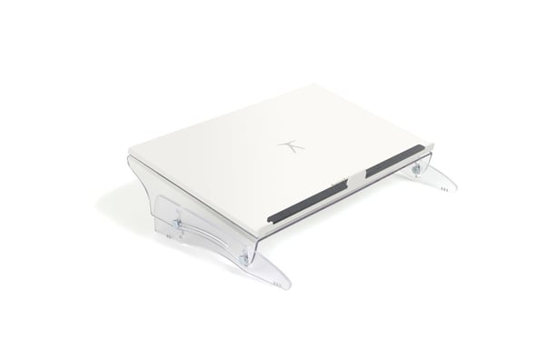 BakkerElkhuizen FlexDesk 630N dokumentplastfickor Akryl, Plast, Gummi, Stål Transparent, Vit