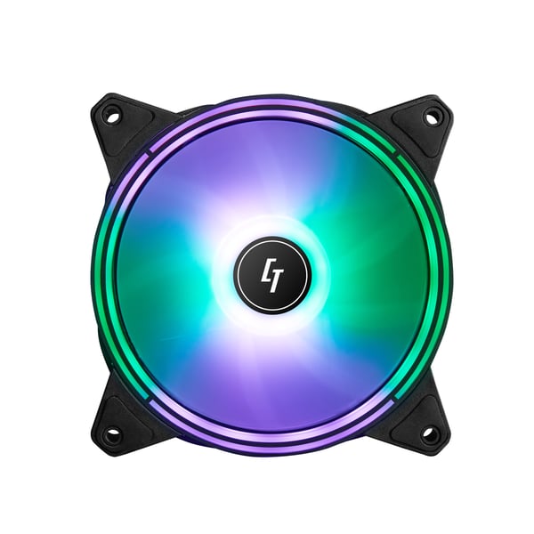 Chieftec NF-1225RGB kylsystem för dator Datorväska Fan 12 cm Svart 1 styck