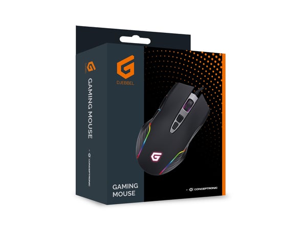 Conceptronic DJEBBEL03B mus Spil Højre hånd USB Type-A Optisk 7200 dpi