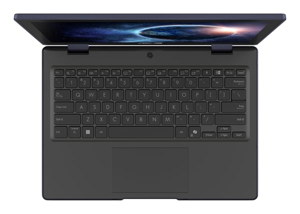 ASUS BR1204FTA-R90076XA Intel® N N150 Laptop 31 cm (12.2") Berøringsskærm WUXGA 8 GB LPDDR5-SDRAM 128 GB UFS Wi-Fi 6 (802.11ax) Windows 11 Pro Education Sort, Grå
