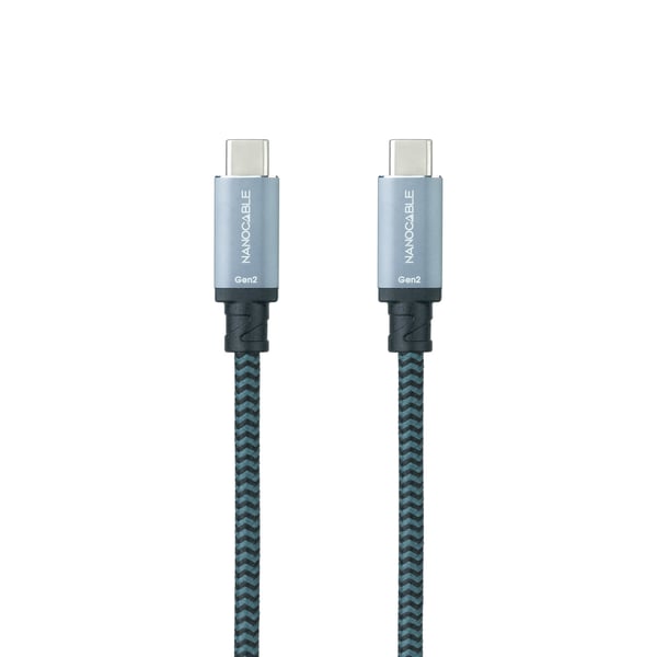Nanocable 10.01.4101-L150-COMB USB-kabel USB 3.2 Gen 2 (3.1 Gen 2) 1,5 m USB C 10 Gbit/sek. 100 W Sort, Grå