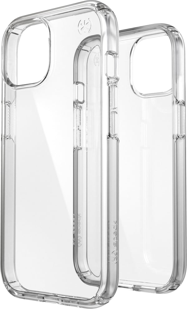 Speck Presidio Perfect-Clear - Fodral för iPhone 15/iPhone 14/iPhone 13 (Genomskinlig)