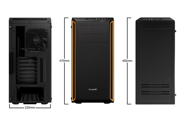 be quiet! Pure Base 600 Window Midi Tower Svart, Orange