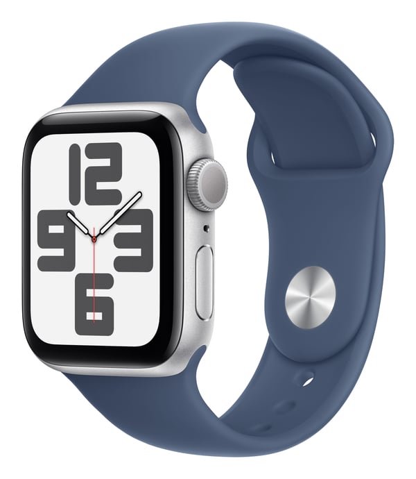 Apple Watch SE OLED 40 mm Digital 324 x 394 pixlar Pekskärm Silver Wi-Fi GPS