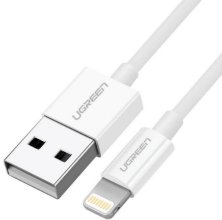 Ugreen 20730 Lightning kabel 2 m Hvid