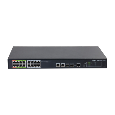 Dahua Technology ePoE DH-LR2218-16ET-240-V2 verkkokytkin Hallittu L2 Fast Ethernet (10/100) Power over Ethernet -tuki Musta
