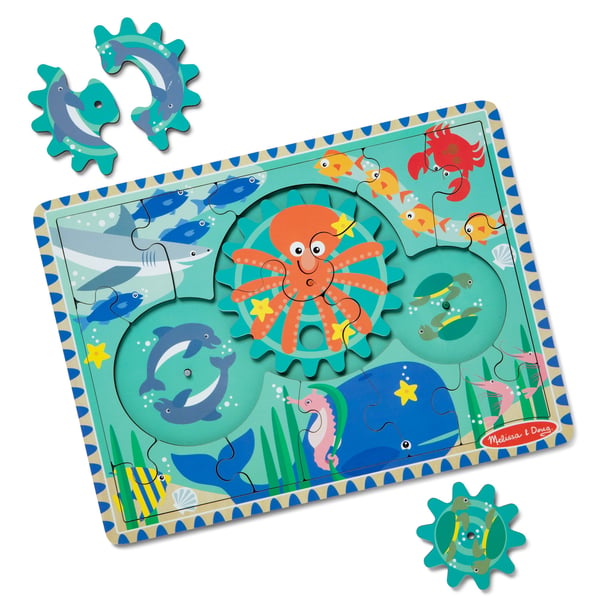 Melissa & Doug Wooden Underwater Puslespil 18 stk Dyr