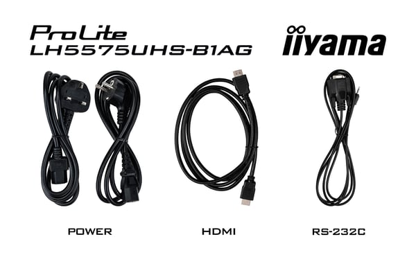 iiyama LH5575UHS-B1AG skilte display Digital fladpaneldisplay 138,7 cm (54.6") LCD Wi-Fi 500 cd/m² 4K Ultra HD Sort Indbygget processer Android 11 24/7
