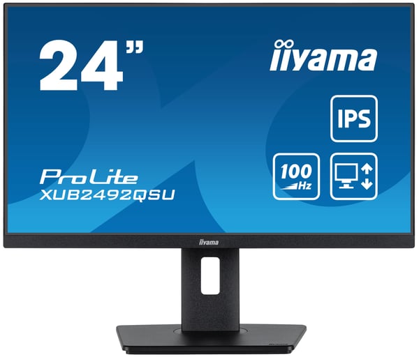 iiyama ProLite XUB2492QSU-B1 platta pc-skärmar 60,5 cm (23.8") 2560 x 1440 pixlar Quad HD LED Svart