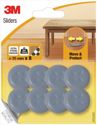 3M SP62A06 möbeltass 8 styck Rund