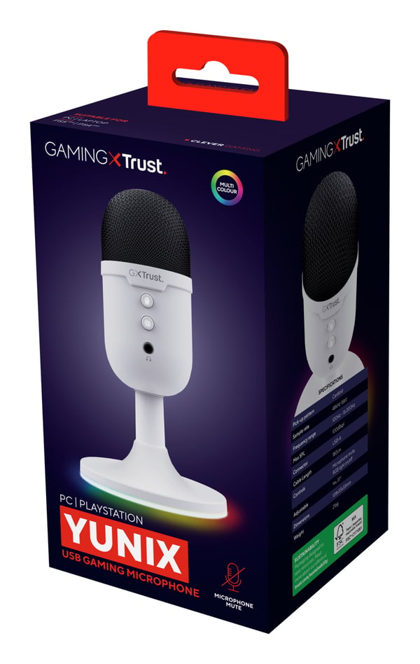 Trust GXT 234P Yunix Hvid Bordmikrofon