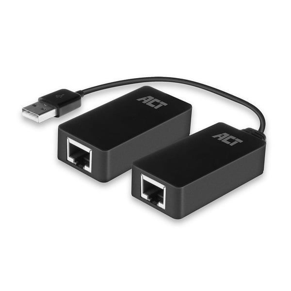 ACT AC6063 kabel kønsskifter USB A RJ-45 Sort
