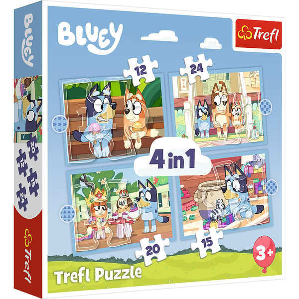 Trefl Bluey and his world Puslespil 12 stk Tegnefilm