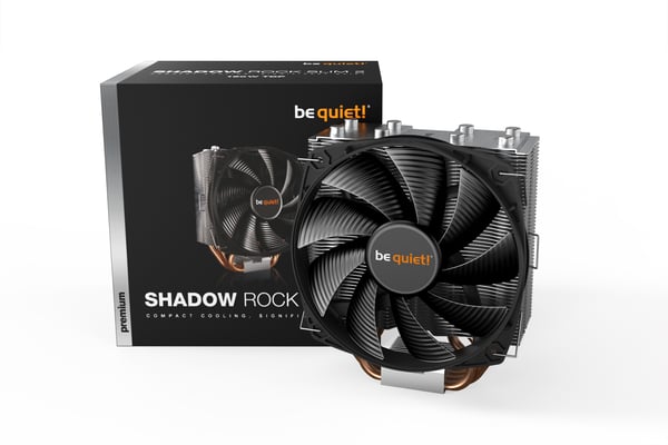 be quiet! SHADOW ROCK SLIM 2 Processor Kylare 13,5 cm Aluminium, Svart, Koppar 1 styck