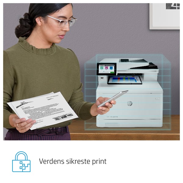 HP Color LaserJet Enterprise LaserJet Enterprise M480f Multifunction Farve Printer, Kun ethernet; Kopimaskine, scanner
