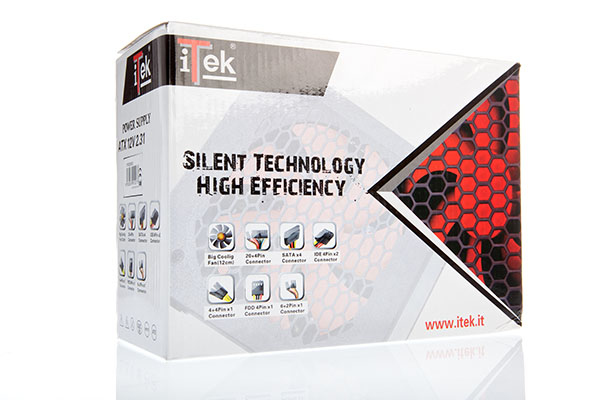 itek DESERT 650 virtalähdeyksikkö 650 W 20+4 pin ATX ATX Musta, Punainen