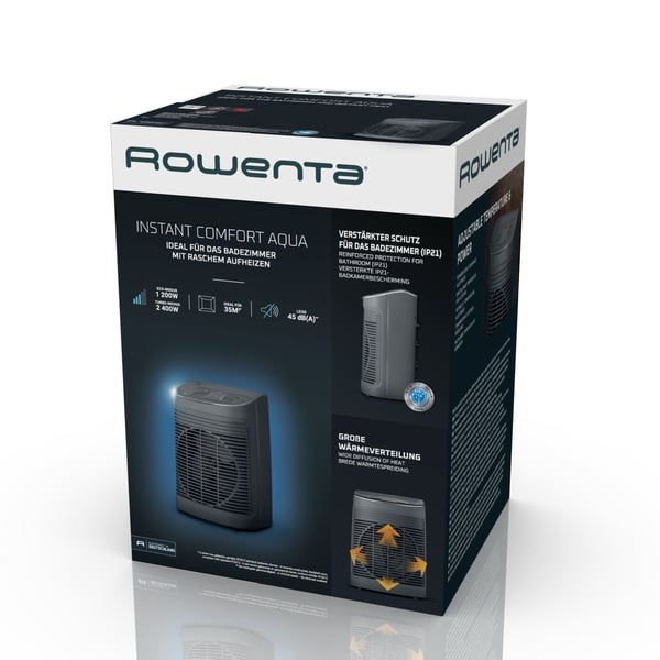 Rowenta Instant Comfort SO6511 inomhus Grå 2200 W Elektrisk värmefläkt