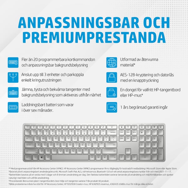 HP 970 Programmerbart Trådlöst T