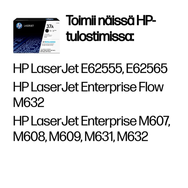 HP 37A alkuperäinen musta LaserJet -värikasetti