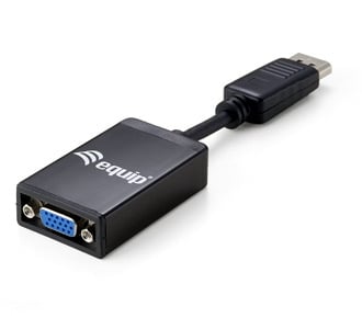 Equip 133435 videokabel adapter 0,15 m DisplayPort VGA Sort