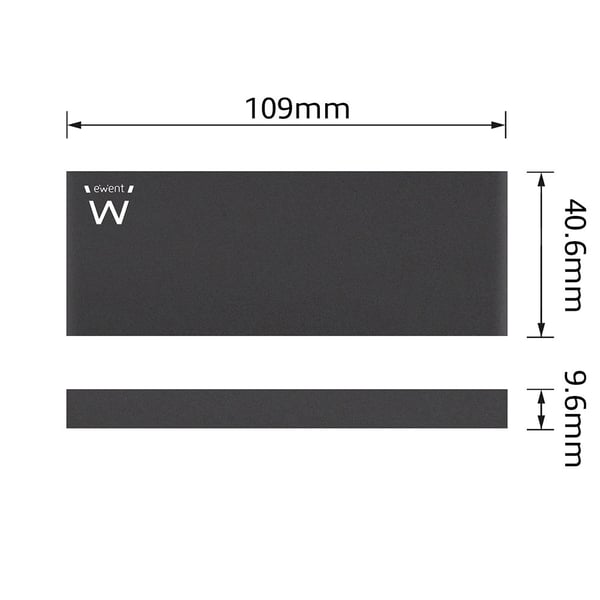 Ewent EW7023 Hölje för lagringsenheter SSD-inkapsling Svart M.2