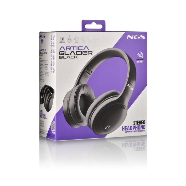 NGS ARTICA GLACIER BLACK Headset Kabel & trådløs Opkald/Musik/Sport/Hverdag Bluetooth Sort