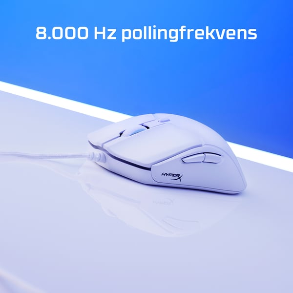 HyperX Pulsefire Hast 2 – gamingmus (hvid-pink)