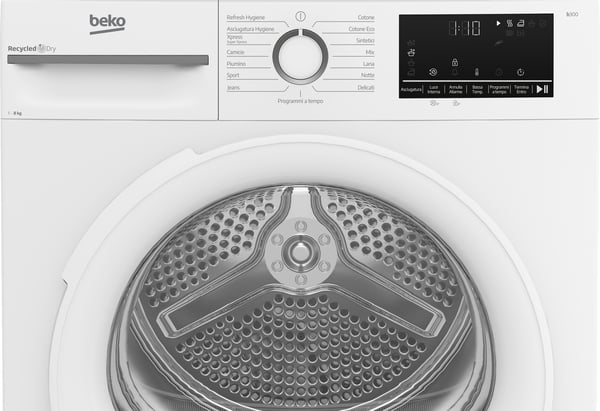 Beko BMT481WI_IT tørretumbler Fritstående Front-læsning 8 kg Hvid