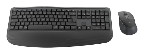 Logitech Signature Comfort Plus Combo MK880 tangentbord Mus inkluderad Universal Trådlös RF + Bluetooth QWERTZ tyska grafit