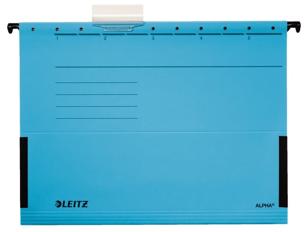 Leitz Alpha hängmapp Kartong, Metall A4 Blå 5 styck Leitz Alpha hängmapp Kartong, Metall A4 Blå 5 styck