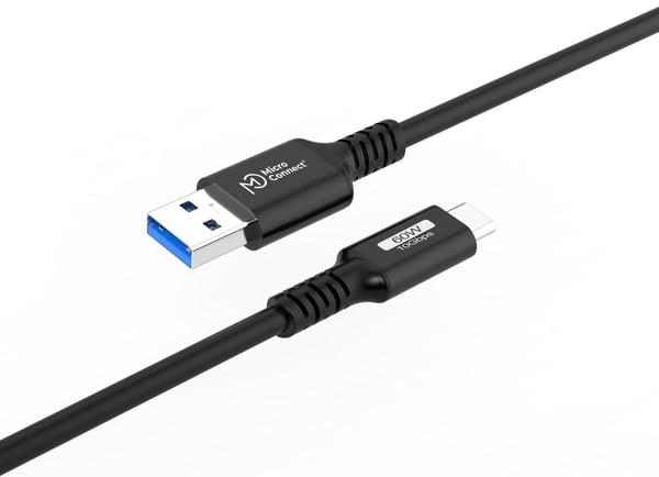 Microconnect USB3.2AC2 USB-kabel USB 3.2 Gen 2 (3.1 Gen 2) 2 m USB C USB A 60 W Sort