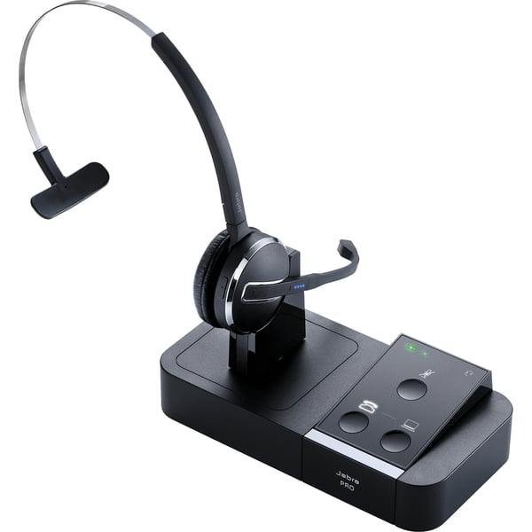 Jabra PRO 9450 EMEA Headset Trådlös Öronkrok, Huvudband Kontor/callcenter Svart