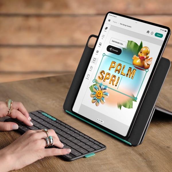 Logitech Flip Folio QWERTY Italiensk Bluetooth Grafit