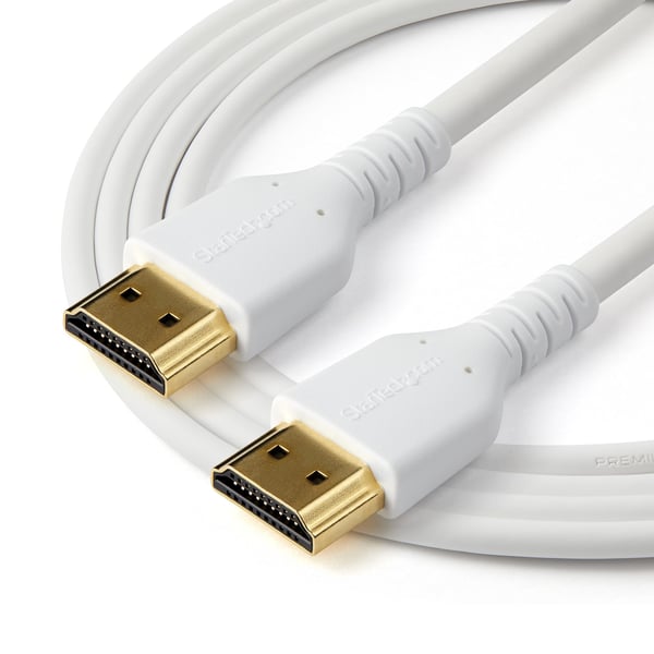 StarTech.com RHDMM1MPW HDMI-kabel (4K 60Hz, 1 m, High Speed, HDMI 2.0, TPE-kabel, med Ethernet, robust