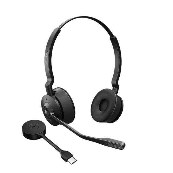 Jabra Engage 55 Headset Trådlös Huvudband Kontor/callcenter Svart, Titan