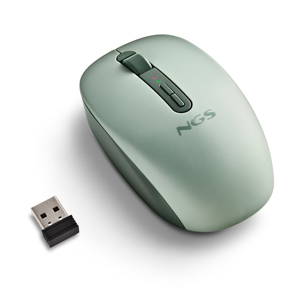NGS FOG DUAL GREEN datormöss Universal Ambidextrous Trådlös RF + Bluetooth 1600 DPI