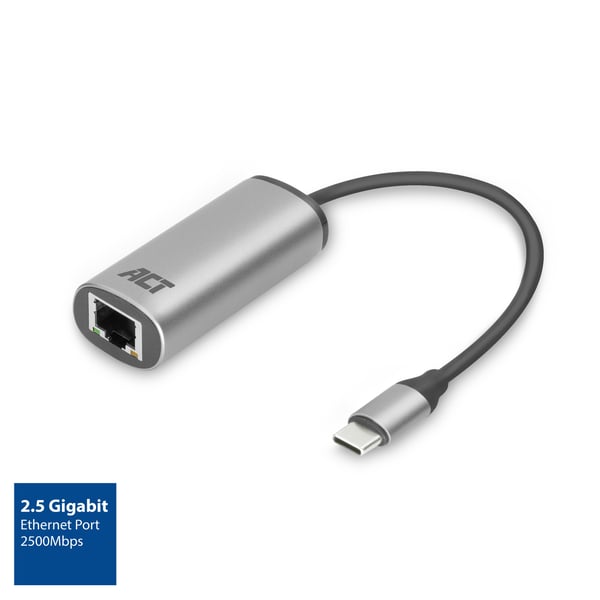 ACT AC7081 interface hub USB 3.2 Gen 1 (3.1 Gen 1) Type-C 2500 Mbit/s Aluminium