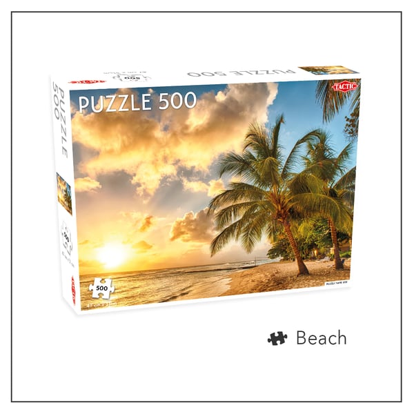 Tactic Landscape: Beach - 500pcs Puslespil 500 stk Landskab