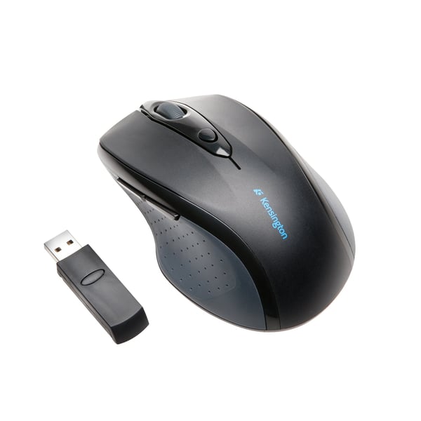 Kensington Pro Fit Full-Size - Mus - Til højrehåndede - optisk - 6 knapper - trådløs - 2,4 GHz - k
